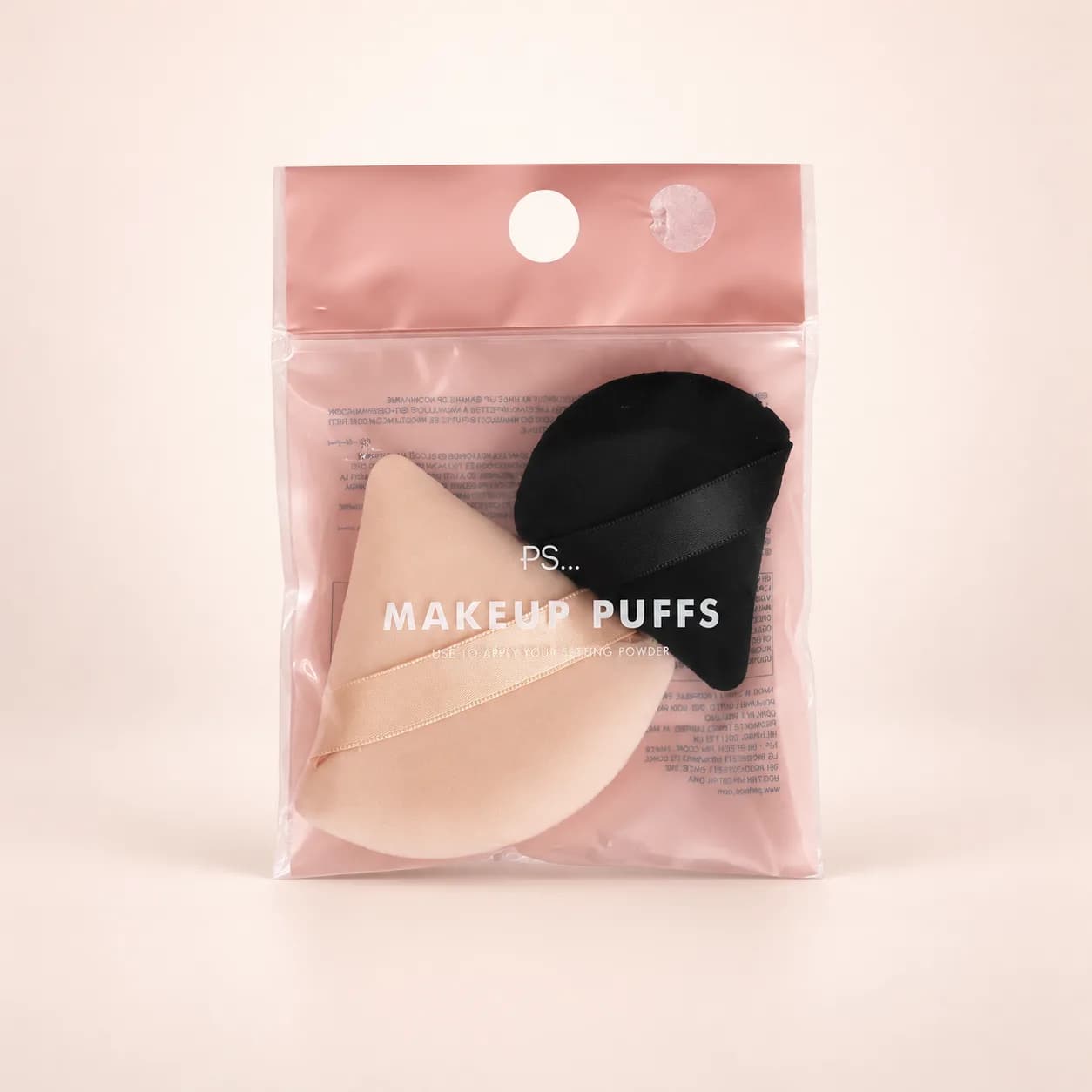 Makeup Puff Set – Beige & Black Powder Puffs