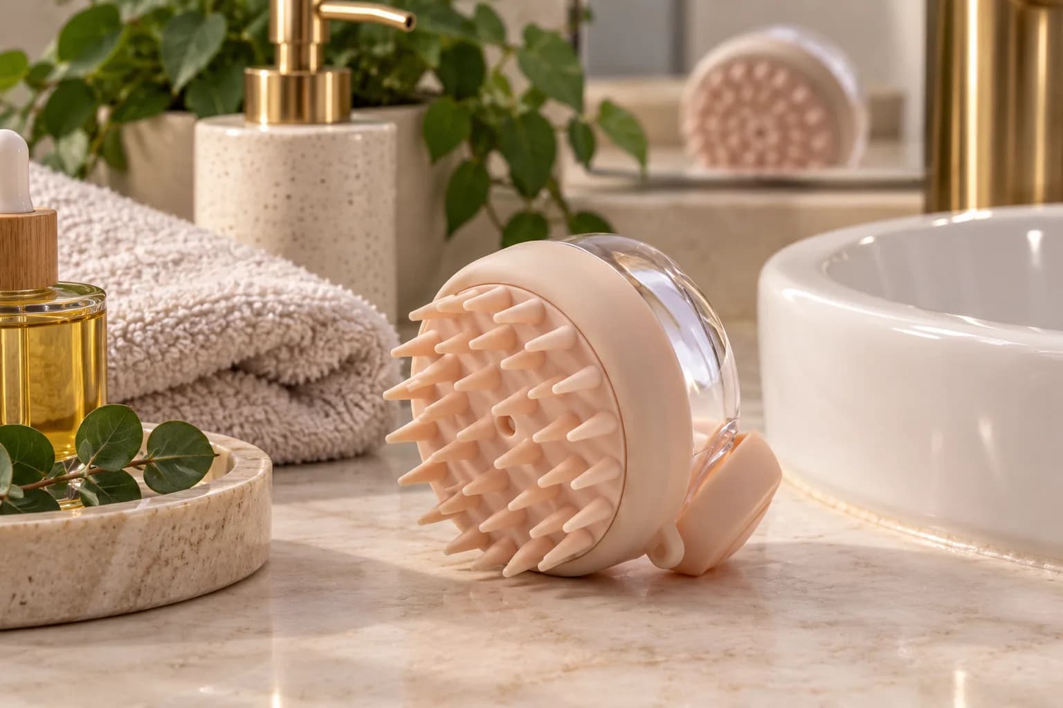 Scalp & Hair Oil Massage Brush | Silicone Scalp Massager